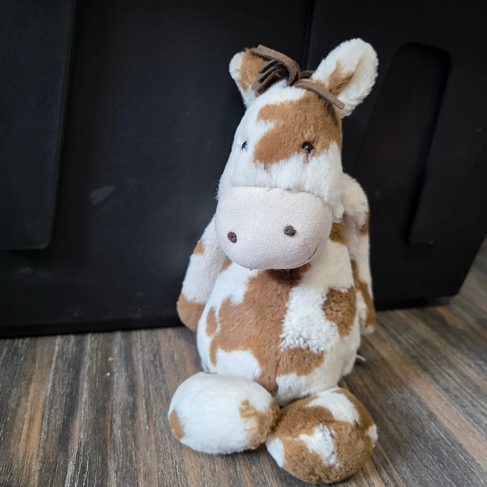 Retired Jellycat London Bashful Pinto Pony Plush Stuffed Animal  12 Inch